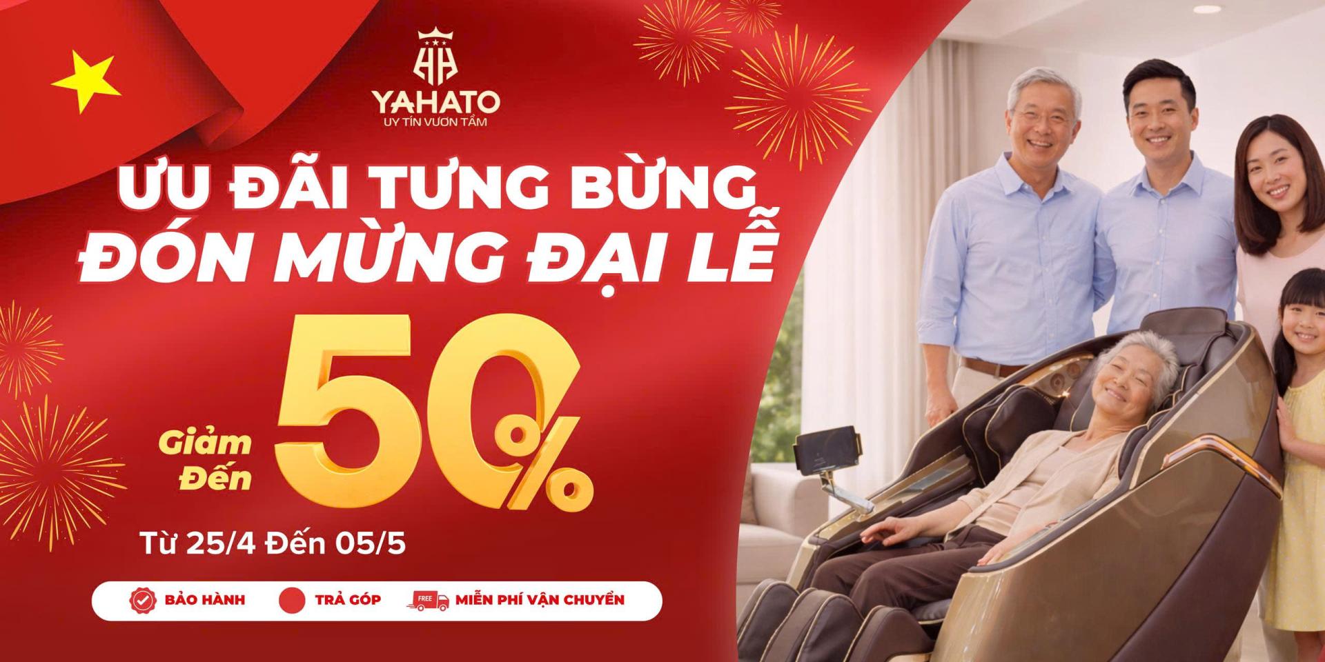 Ưu đãi hấp dẫn tại Tổng kho ghế massage Yahato Hải Phòng