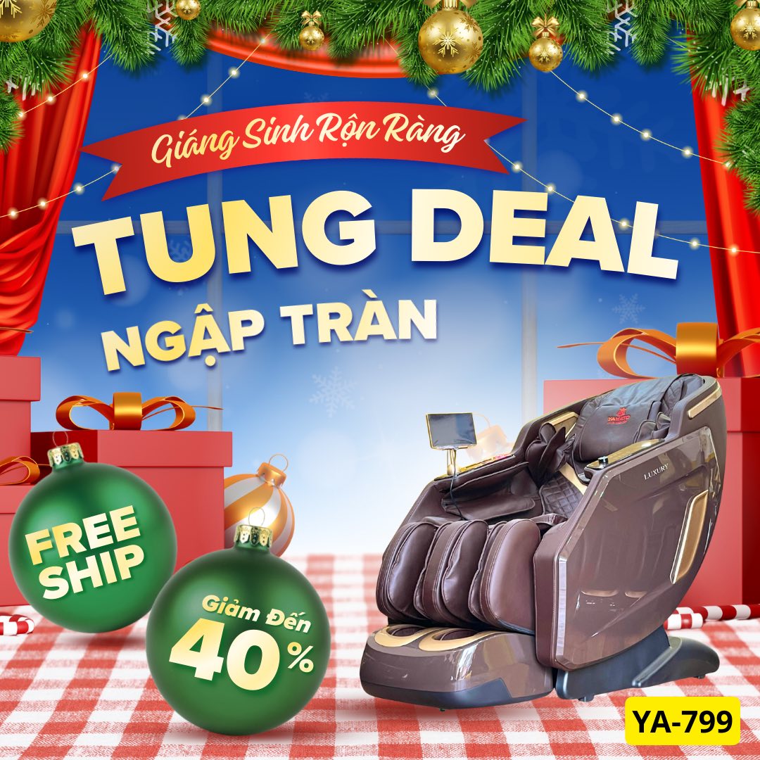 Giáng Sinh An Lành – Ghế Massage Yahato Đồng Hành Chăm Sóc Sức Khỏe Gia Đình Việt