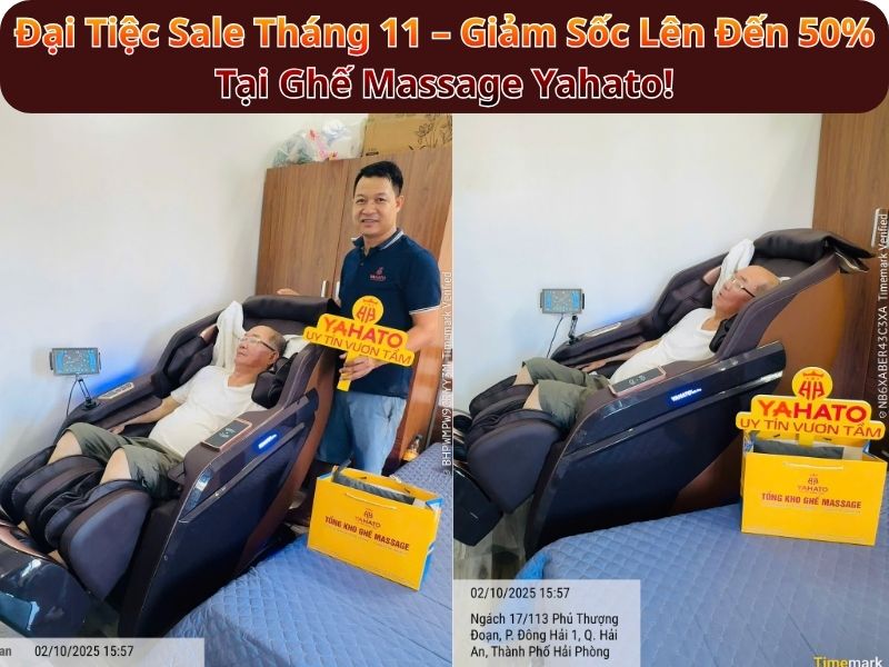 Đại Tiệc Sale Tháng 11 – Giảm Sốc Lên Đến 50% Tại Ghế Massage Yahato