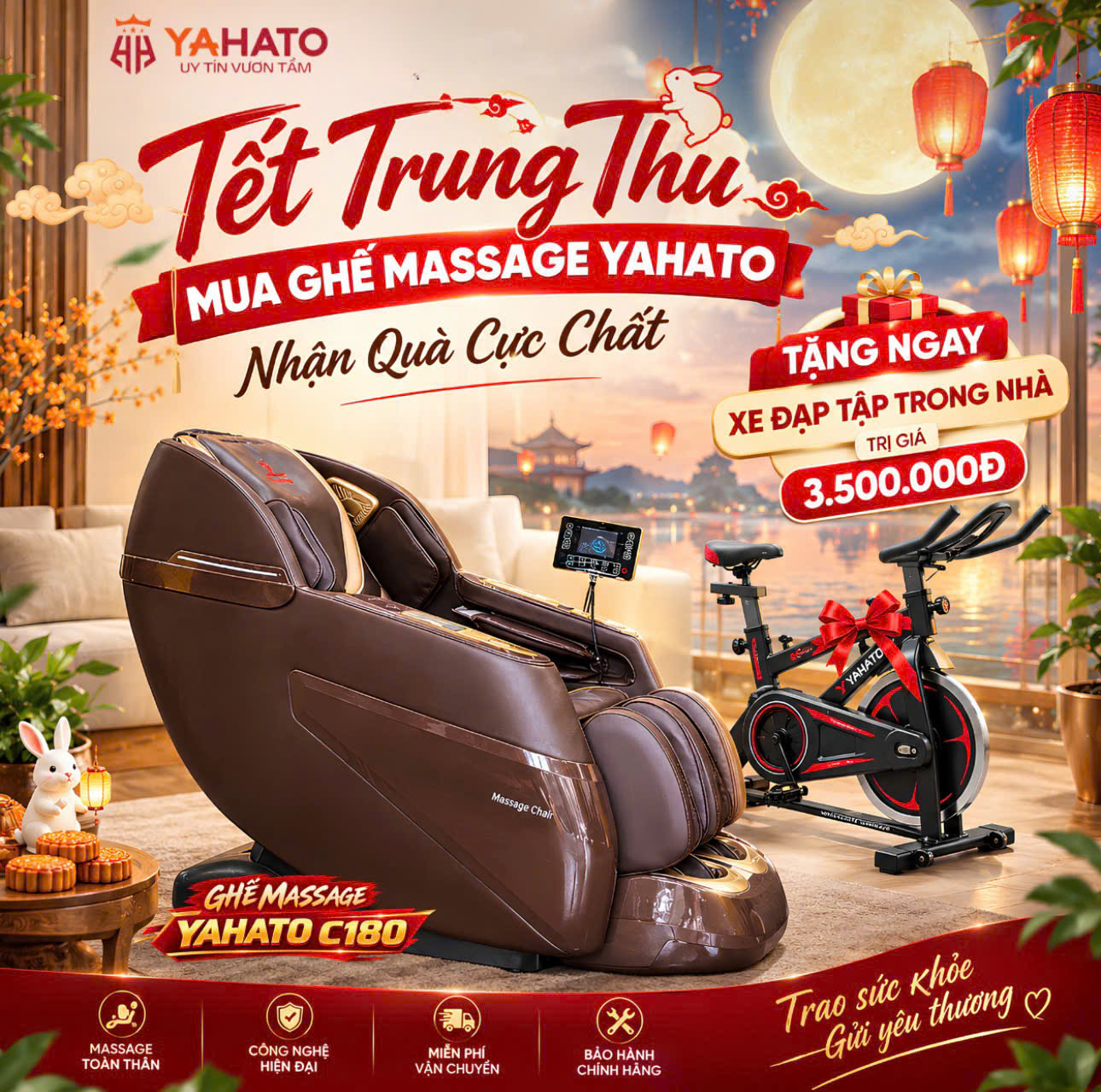 Trung Thu 2026 – Mua ghế massage, nhận quà sức khỏe